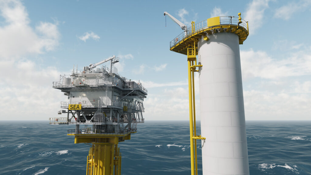 platform overview offshore wind farm 3D virtual reality