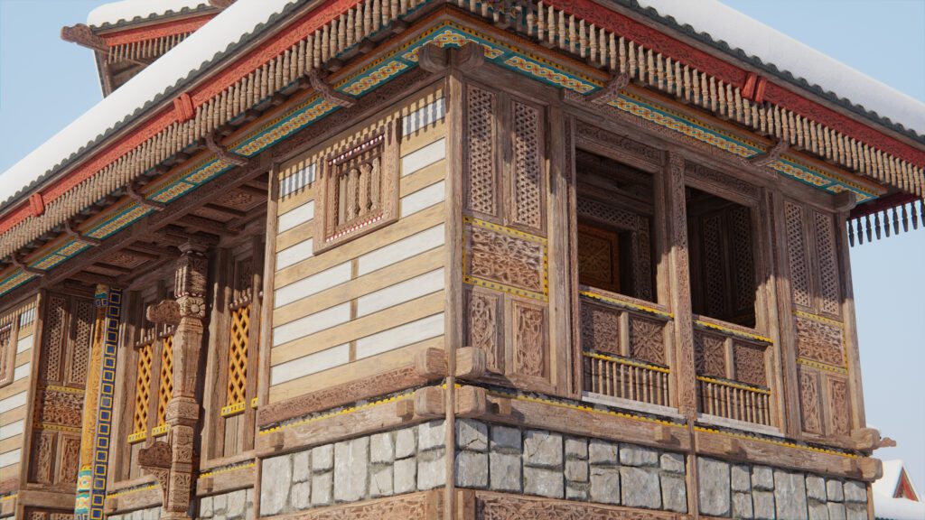 Modular Tibetan buildings created for Shredders.